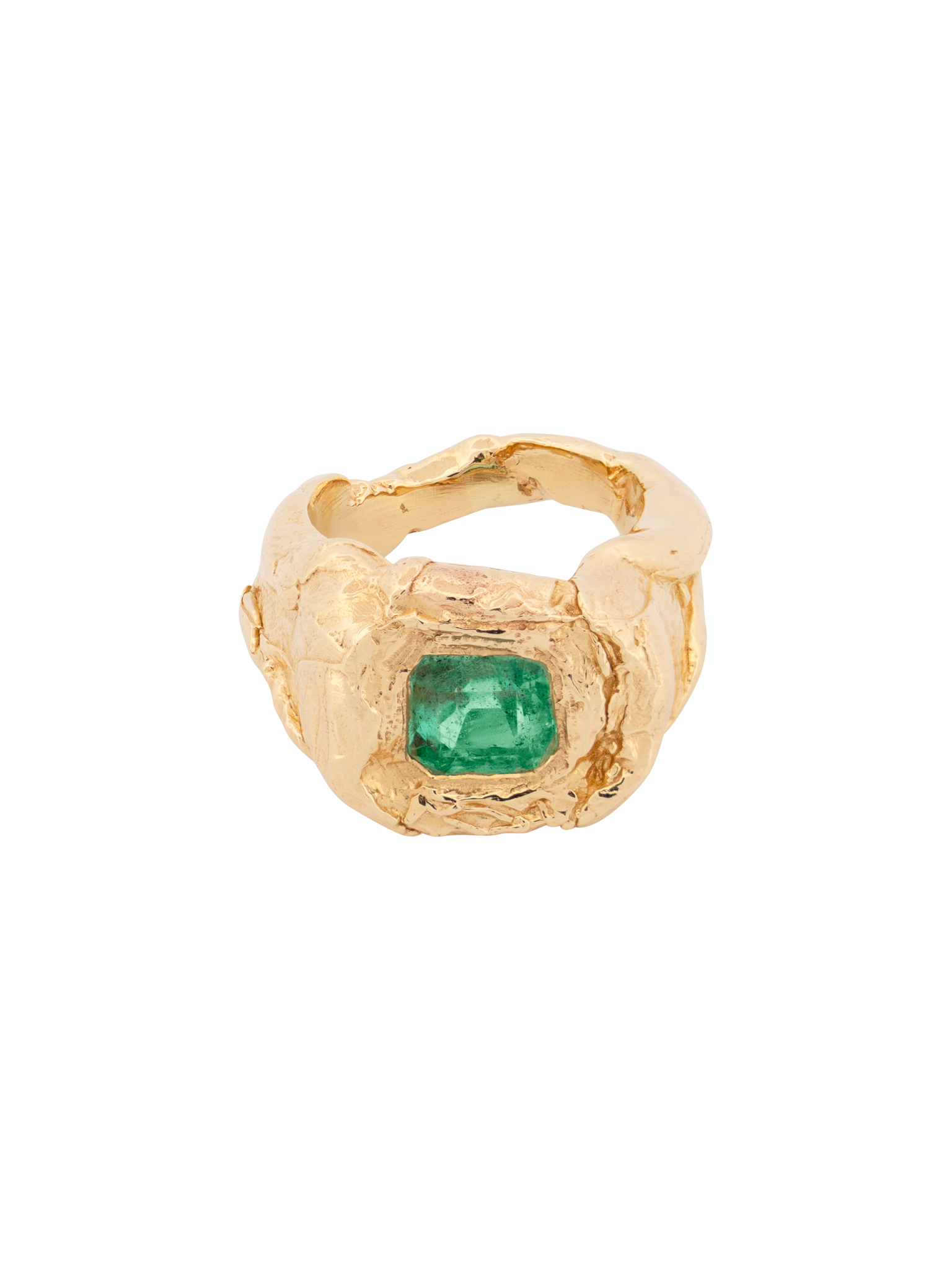 Emerald signet ring